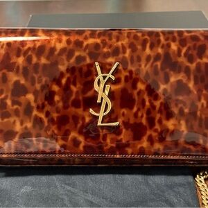 Limited Edition Saint Laurent - Wallet on a chain - Tortoiseshell Patent Leather